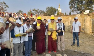 लुम्बिनीमा विश्वशान्ति धामको निर्माण कार्य पुनः सुरु