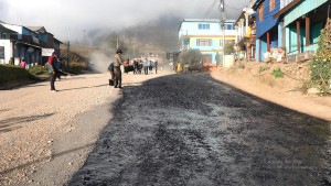 सिधुवा शुक्रबारे ओख्रे १६ किलोमिटर सडकको कालोपत्रे ७२ प्रतिशत सम्पन्न