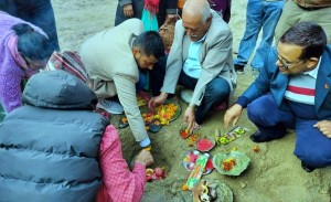 कालिगण्डकी किनार रिडीमा विश्राम स्थल निर्माणका लागि शिलान्यास