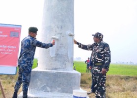 पर्साका ४ सय सीमास्तम्भ रङरोगन तथा मर्मतसम्भार