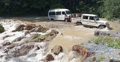 गाईघाट खोलामा पक्की पुल नहुँदा सास्ती