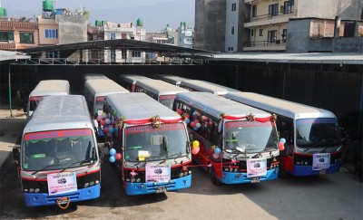 सामाखुसी यातायात प्रालिद्वारा थप १५ वटा बस सञ्चालन