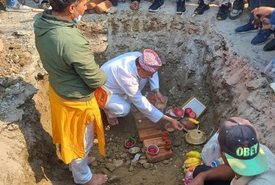 तालचोक–बेगनास सडक विस्तारका लागि शिलान्यास