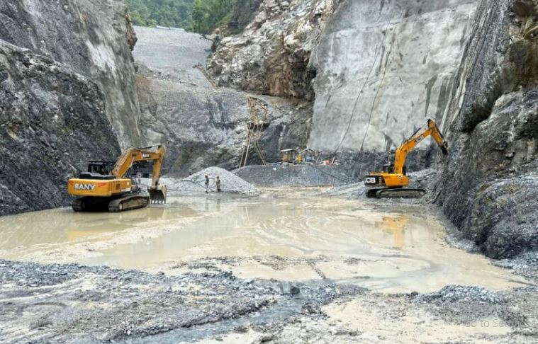 तनहुँ जलविद्युतको बाँध निर्माणका लागि जग खन्ने कार्य अन्तिम चरणमा