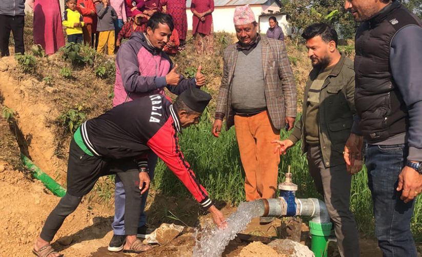 जुगेटारमा पहिलो पटक लिफ्ट पद्धतिको सिंचाई आयोजना सञ्चालन 