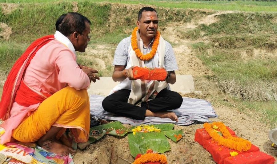 ३५ लाख लागतमा पुल निर्माण शुरु